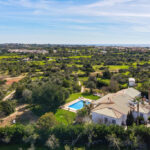 Drone shot 6 Bedroom Villa in Carvoeiro Algarve Portugal