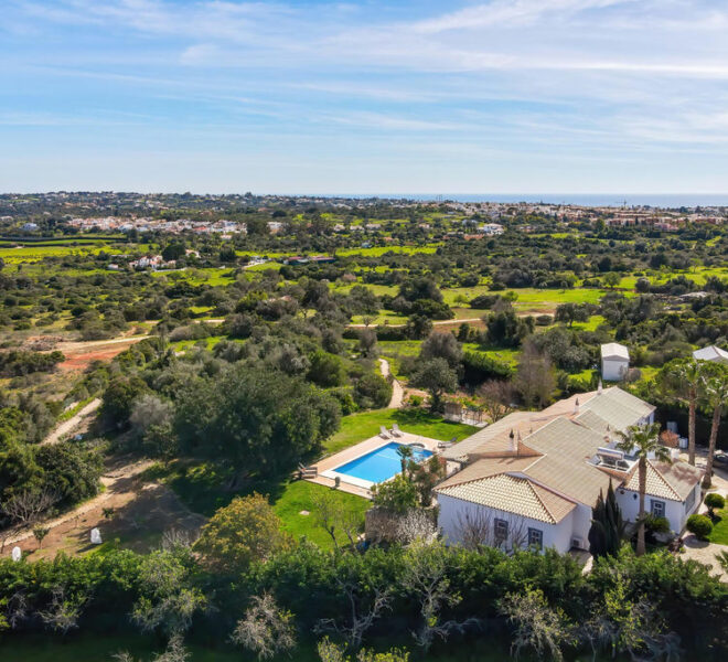 Drone shot 6 Bedroom Villa in Carvoeiro Algarve Portugal