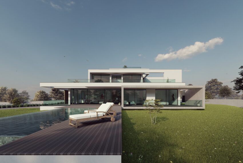 Front View of Luxury 5-Bedroom Villa with Heated Pool in Carvoeiro, Algarve